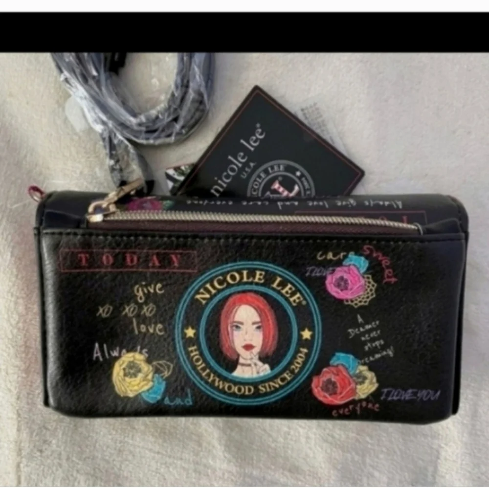 Nwt nicole lee crossbody wallet